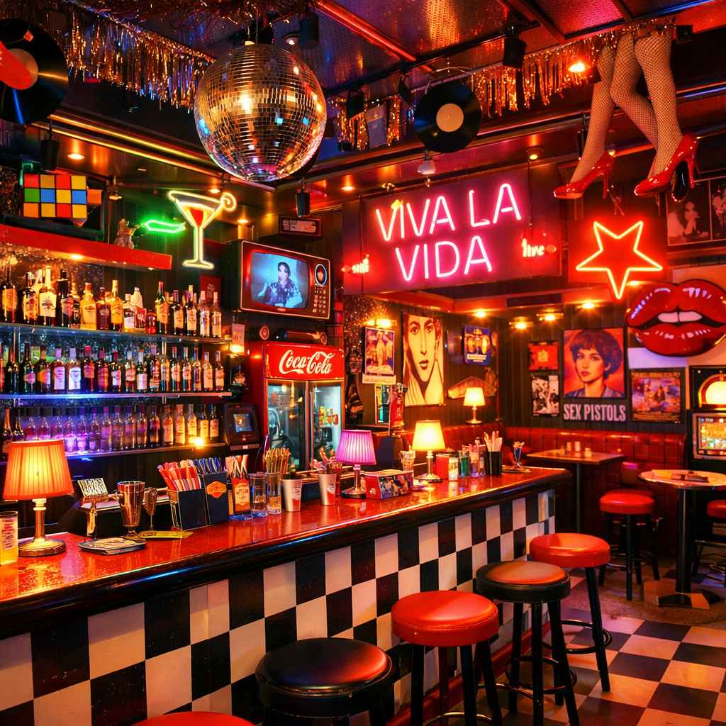 Interior de un bar emblemático de la Movida Madrileña
