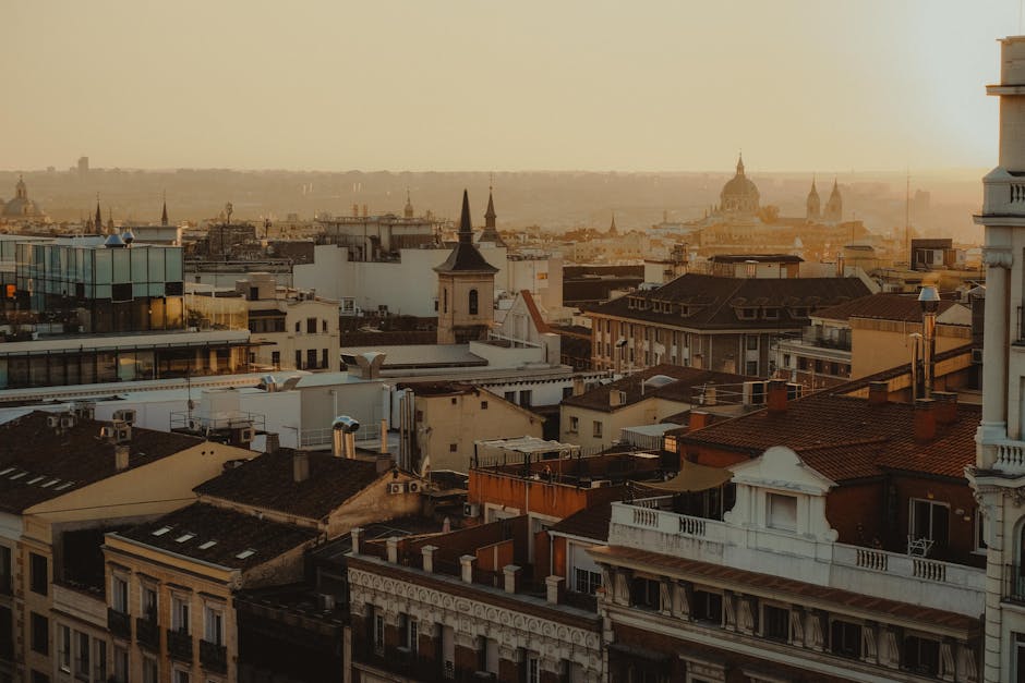 Atardecer en un rincón secreto de Madrid