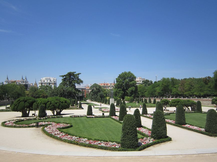Vista del Jardín de las 7 Tetas en Madrid